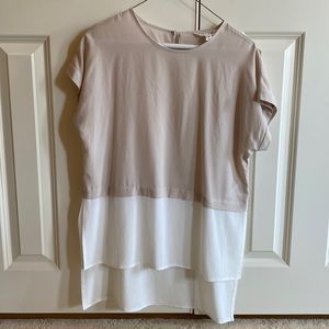 Blouse light stone and white